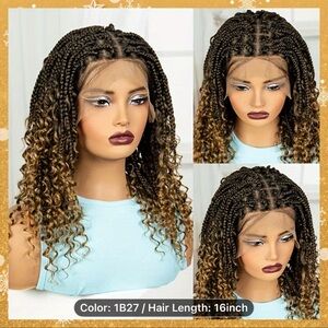 Sultry Ombre Braided Lace Front Wig - 1B27 Brown Blend